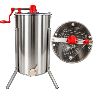 EXTRACTOR DE MIEL MANUAL EN ACERO INOXIDABLE 304, CALIBRE 18 - 3 CUADROS