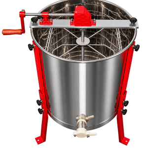 EXTRACTOR DE MIEL MANUAL EN ACERO INOXIDABLE 304, CALIBRE 18 - 4 CUADROS
