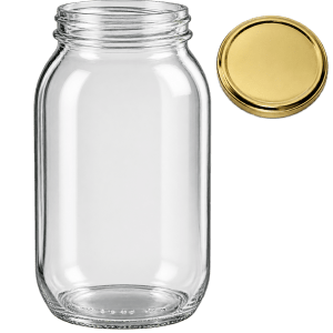 FRASCO DE VIDRIO CON TAPA DE 750 ML