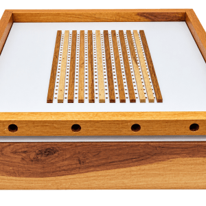 TRAMPA DE POLEN CON BASE EN MADERA